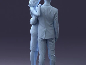 000102 Elegant Couple in Formal Attire 0109 3D Model