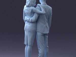000102 Elegant Couple in Formal Attire 0109 3D Model
