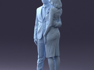 000102 Elegant Couple in Formal Attire 0109 3D Model