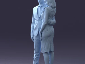 000102 Elegant Couple in Formal Attire 0109 3D Model
