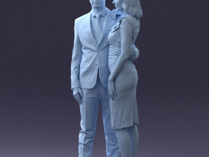 000102 Elegant Couple in Formal Attire 0109 3D Model
