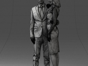 000102 Elegant Couple in Formal Attire 0109 3D Model
