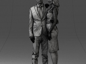 000102 Elegant Couple in Formal Attire 0109 3D Model