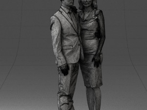 000102 Elegant Couple in Formal Attire 0109 3D Model