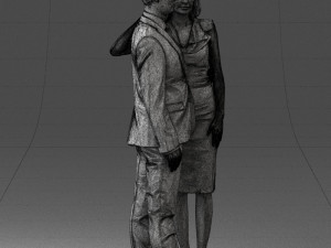 000102 Elegant Couple in Formal Attire 0109 3D Model