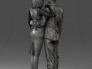 000102 Elegant Couple in Formal Attire 0109 3D Model