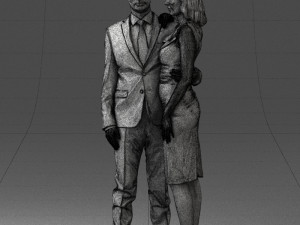 000102 Elegant Couple in Formal Attire 0109 3D Model