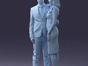 000102 Elegant Couple in Formal Attire 0109 3dp 3D Print Model