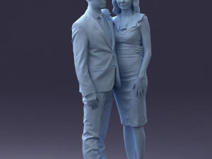 000102 Elegant Couple in Formal Attire 0109 3dp 3D Print Model