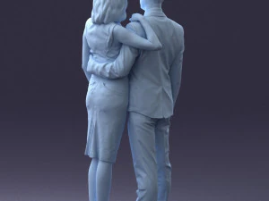 000102 Elegant Couple in Formal Attire 0109 3dp 3D Print Model