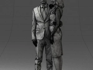 000102 Elegant Couple in Formal Attire 0109 3dp 3D Print Model
