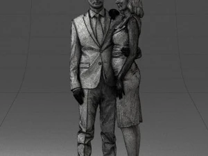 000102 Elegant Couple in Formal Attire 0109 3dp 3D Print Model