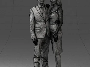 000102 Elegant Couple in Formal Attire 0109 3dp 3D Print Model