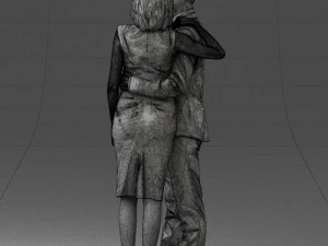 000102 Elegant Couple in Formal Attire 0109 3dp 3D Print Model