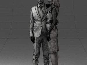 000102 Elegant Couple in Formal Attire 0109 3dp 3D Print Model