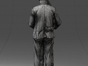 000101 Elderly Couple Embracing 0105 3D Model