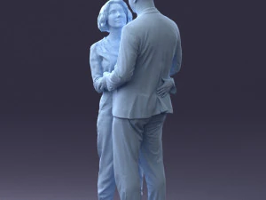 000101 Elderly Couple Embracing 0105 3dp 3D Print Model