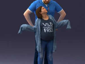 000091 Loving Couple 1113 3D Model