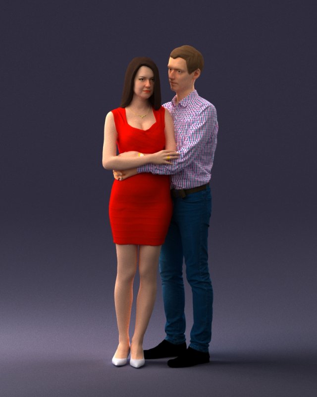 beauty couple 0525 3d print ready 3D Print Model .c4d .max .obj .3ds .fbx .stl .blend 