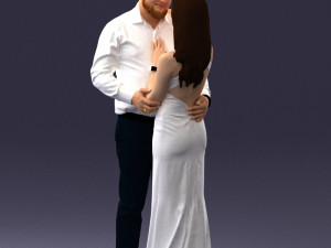 000100 Wedding Couple 0105 3dp 3Dプリントモデル
