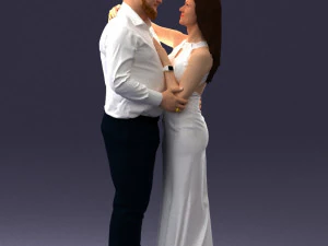 000100 Pasangan Pernikahan 0105 3dp Model Cetak 3D