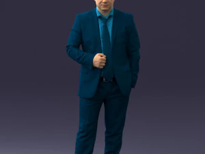 000080 Businessman in Formal Suit 0912 3D Model