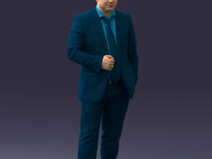 000080 Businessman in Formal Suit 0912 3D Model