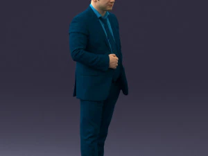 000080 Businessman in Formal Suit 0912 3D Model