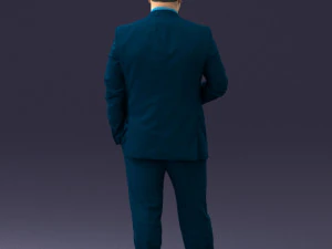000080 Businessman in Formal Suit 0912 3D Model