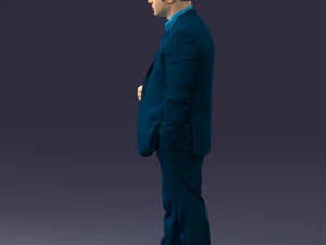 000080 Businessman in Formal Suit 0912 3D Model