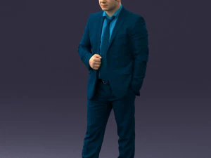 000080 Businessman in Formal Suit 0912 3D Model