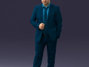 000080 Businessman in Formal Suit 0912 3D Model