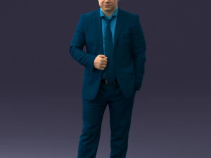 000080 Businessman in Formal Suit 0912 3D Model