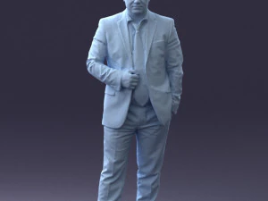 000080 Businessman in Formal Suit 0912 3D Model