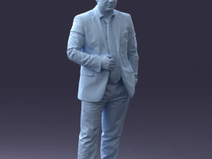 000080 Businessman in Formal Suit 0912 3D Model
