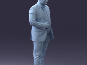 000080 Businessman in Formal Suit 0912 3D Model