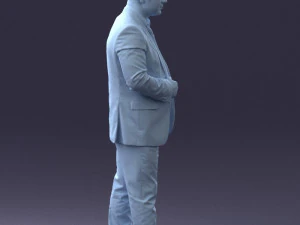 000080 Businessman in Formal Suit 0912 3D Model
