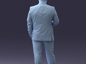 000080 Businessman in Formal Suit 0912 3D Model