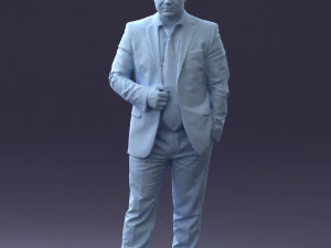 000080 Businessman in Formal Suit 0912 3D Model