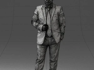 000080 Businessman in Formal Suit 0912 3D Model