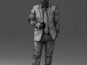 000080 Businessman in Formal Suit 0912 3D Model