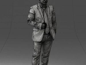 000080 Businessman in Formal Suit 0912 3D Model