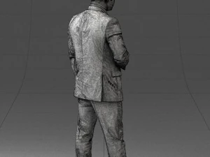 000080 Businessman in Formal Suit 0912 3D Model