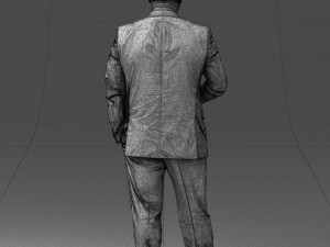 000080 Businessman in Formal Suit 0912 3D-Modell