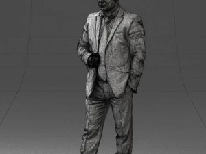 000080 Businessman in Formal Suit 0912 3D Model