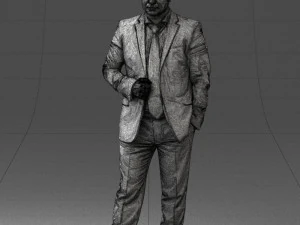 000080 Businessman in Formal Suit 0912 3D Model