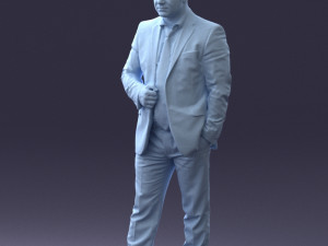 000080 Businessman in Formal Suit 0912 3dp 3D Принт Модель