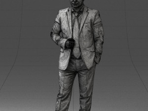 000080 Businessman in Formal Suit 0912 3dp 3D Принт Модель