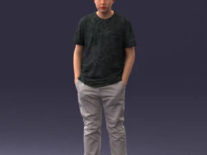 男孩休闲布 0725 3D 打印就绪 3D 打印模型