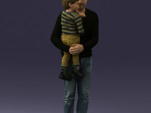 father and son 1226 3D Model